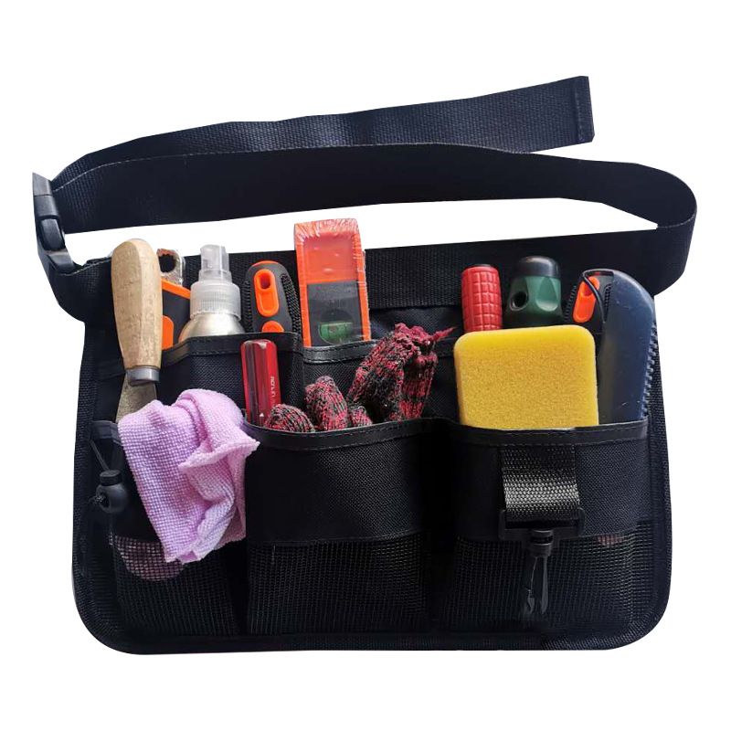 6 bags with single-sided tool bag for convenient storage, garden tool bag, gardening tool waist bag, adjustable with bag