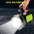 Flashlight, large flashlight, LED searchlight, 2 modes, 1500LM light, portable light, white light, rechargeable