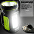 Flashlight, large flashlight, LED searchlight, 2 modes, 1500LM light, portable light, white light, rechargeable