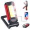 LED Magnetic Torch, Portable Foldable Flashlight Inspection Lamp Rechargeable Work Light, 360° Rotating Hook and 270° Folding