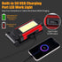 LED Magnetic Torch, Portable Foldable Flashlight Inspection Lamp Rechargeable Work Light, 360° Rotating Hook and 270° Folding