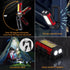 LED Magnetic Torch, Portable Foldable Flashlight Inspection Lamp Rechargeable Work Light, 360° Rotating Hook and 270° Folding