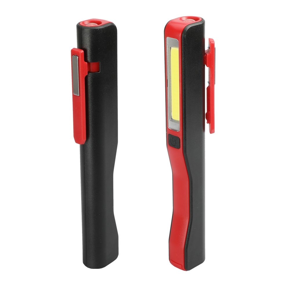 LED flashlight inspection light rechargeable work light COB LED flashlight with magnetic clip for household workshop flashlight