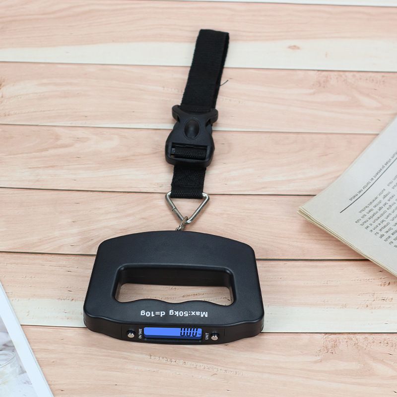 Electronic Travel Hanging Scales with Backlit Display/Tare/Data Hold Function, Handheld Style, Black
