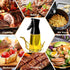 Olive Oil Sprayer for Cooking, 180ML Glass Oil Dispenser Bottle with Brush, Canola Oil Vinegar Spray Mister for Kitchen