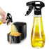 New Oil Sprayer Black Oil Spray Bottle, 200 ml Upgraded Oil Sprayer for Cooking Oil, Glass Oil Spray for Hot Air Fryer