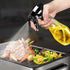 New Oil Sprayer Black Oil Spray Bottle, 200 ml Upgraded Oil Sprayer for Cooking Oil, Glass Oil Spray for Hot Air Fryer