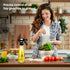 New Oil Sprayer Black Oil Spray Bottle, 200 ml Upgraded Oil Sprayer for Cooking Oil, Glass Oil Spray for Hot Air Fryer