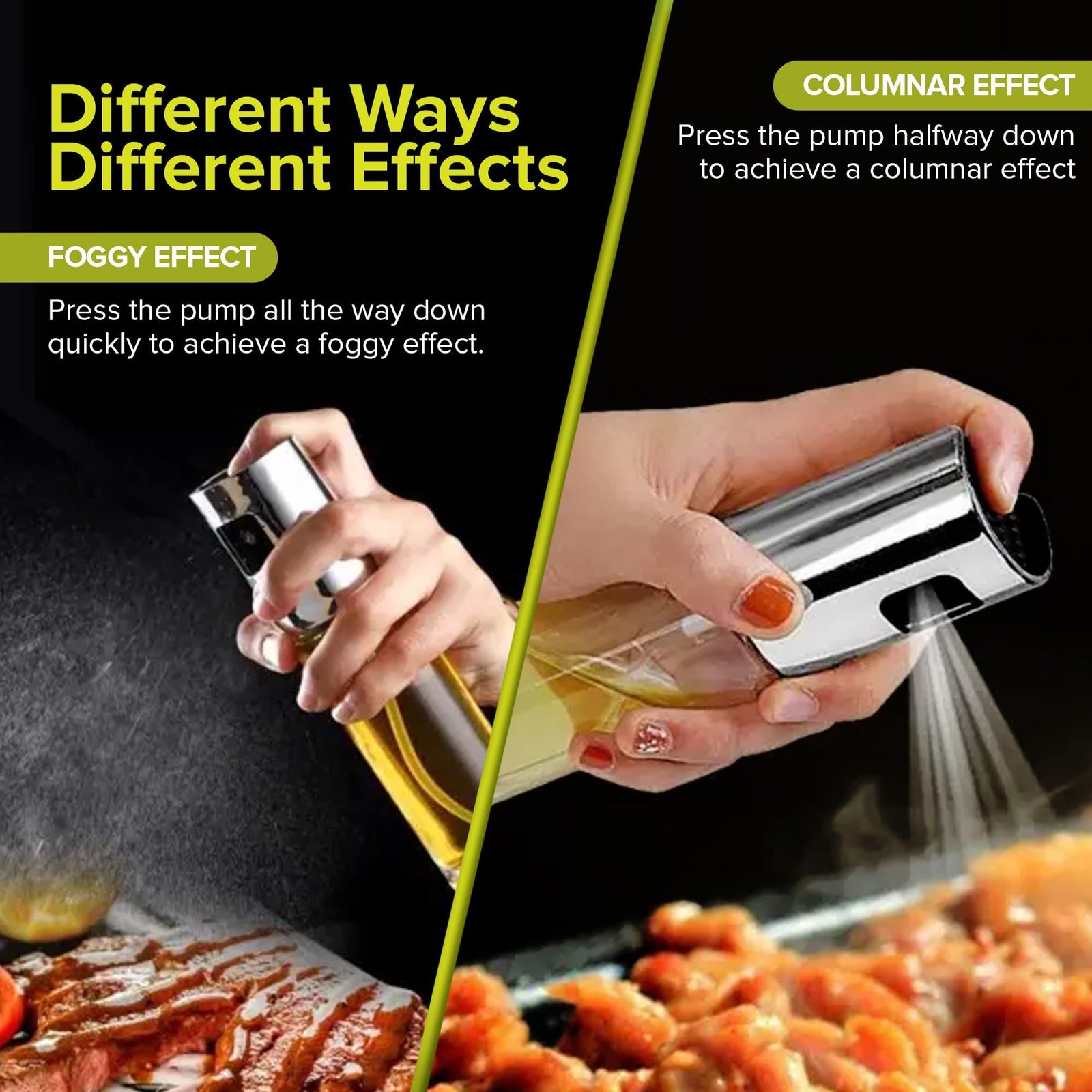 Premium kitchen and air fryer spray 100ml kitchen leak proof glass oil spray with distributor accessories