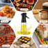 Olive Oil Dispenser with Brush & Replaceable Nozzles, Oil Bottle Oil Sprayer for Cooking Air Fryer, Kitchen, Salad, BBQ, Frying