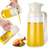 Oil Dispenser and Vinegar Sprayer with 3 Replaceable Nozzle 19.4oz/550ml Glass Cooking Oil Preparation Dispensers
