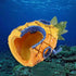 Aquarium Fish Tank Decorations Cartoon Resin Pineapple Hideaway House Aquarium Ornaments Fish Shelter Underwater