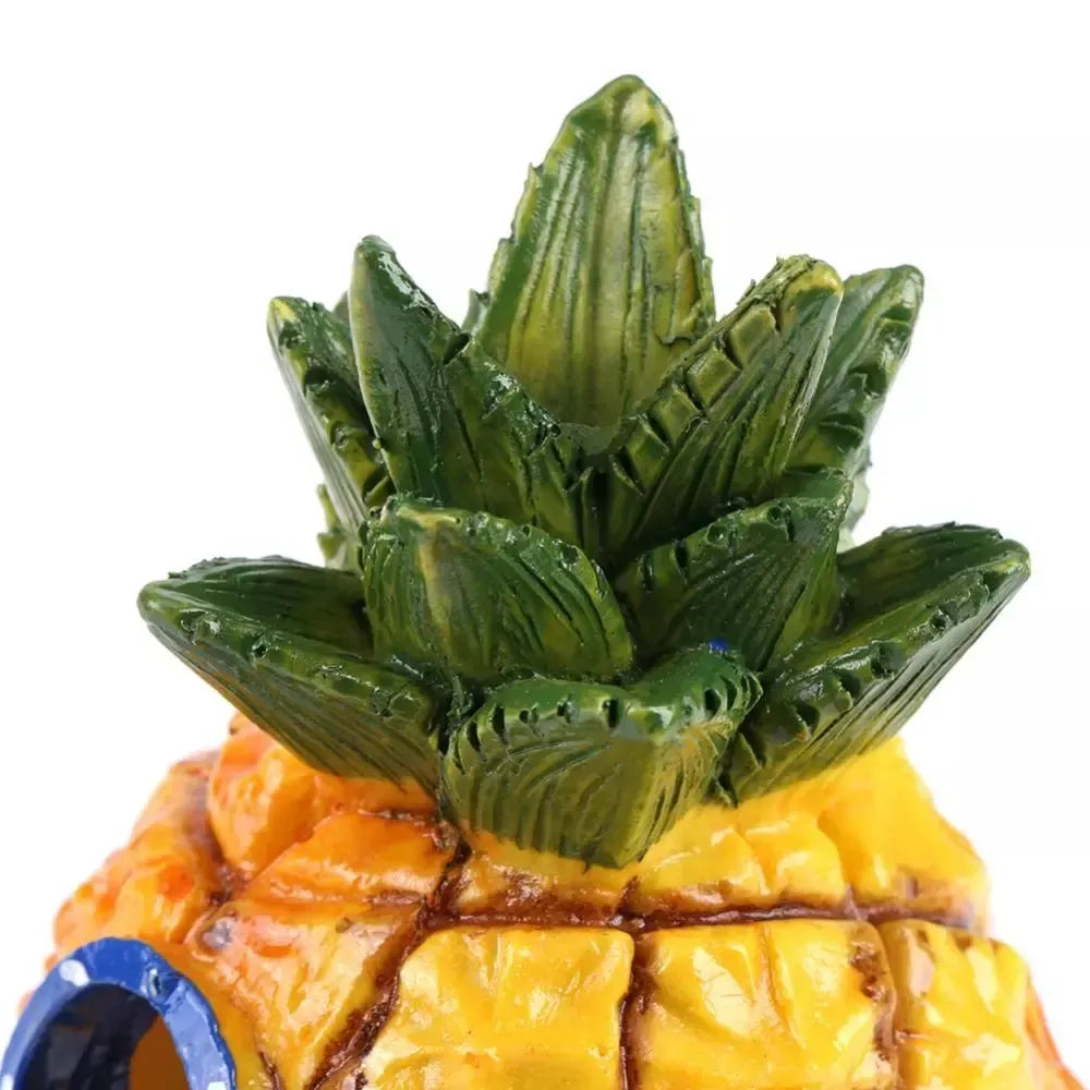 Aquarium Fish Tank Decorations Cartoon Resin Pineapple Hideaway House Aquarium Ornaments Fish Shelter Underwater