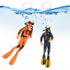 2PCS，Fish Tank Decorations Little Diver Decorative Ornament Floating Pendant for Creative Fish Tank Accessories