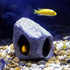 Aquarium Hideaway Rock Cave for Aquatic Pets to Breed, Play and Rest, Safe and Non-Toxic Ceramic Fish Tank Ornaments