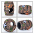 Aquarium Broken Barrel Cave Decor, Fish Tank Mountain Cave Ornaments for Betta Fish Hiding Hole House Shelter (Brown)