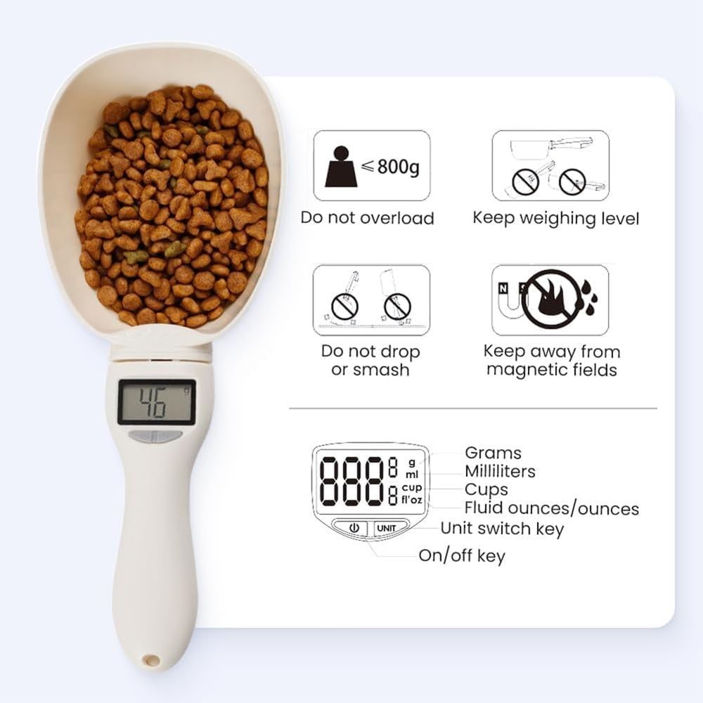Electronic Measuring Spoon with Digital Conversion & LCD Display, 800g/0.1g High Precision Adjustable Weighing Scoop, Portable Kitchen Gadget.