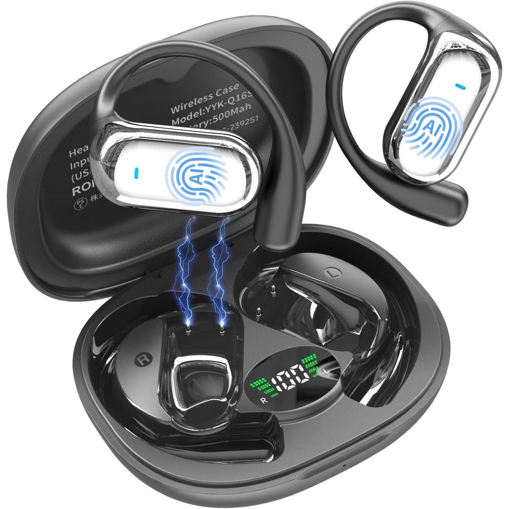 AI Translation Earbuds Real Time, 144 Language Translator Earbuds with Bluetooth 6.1, 4-in-1 & Translation Headphones, Includes Charging Cradle.