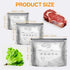 Reusable Aluminum Foil Storage Bags, Stand Up Zipper Sealable Bags with Label for Food Preservation, Meal Prep, Kitchen Organization