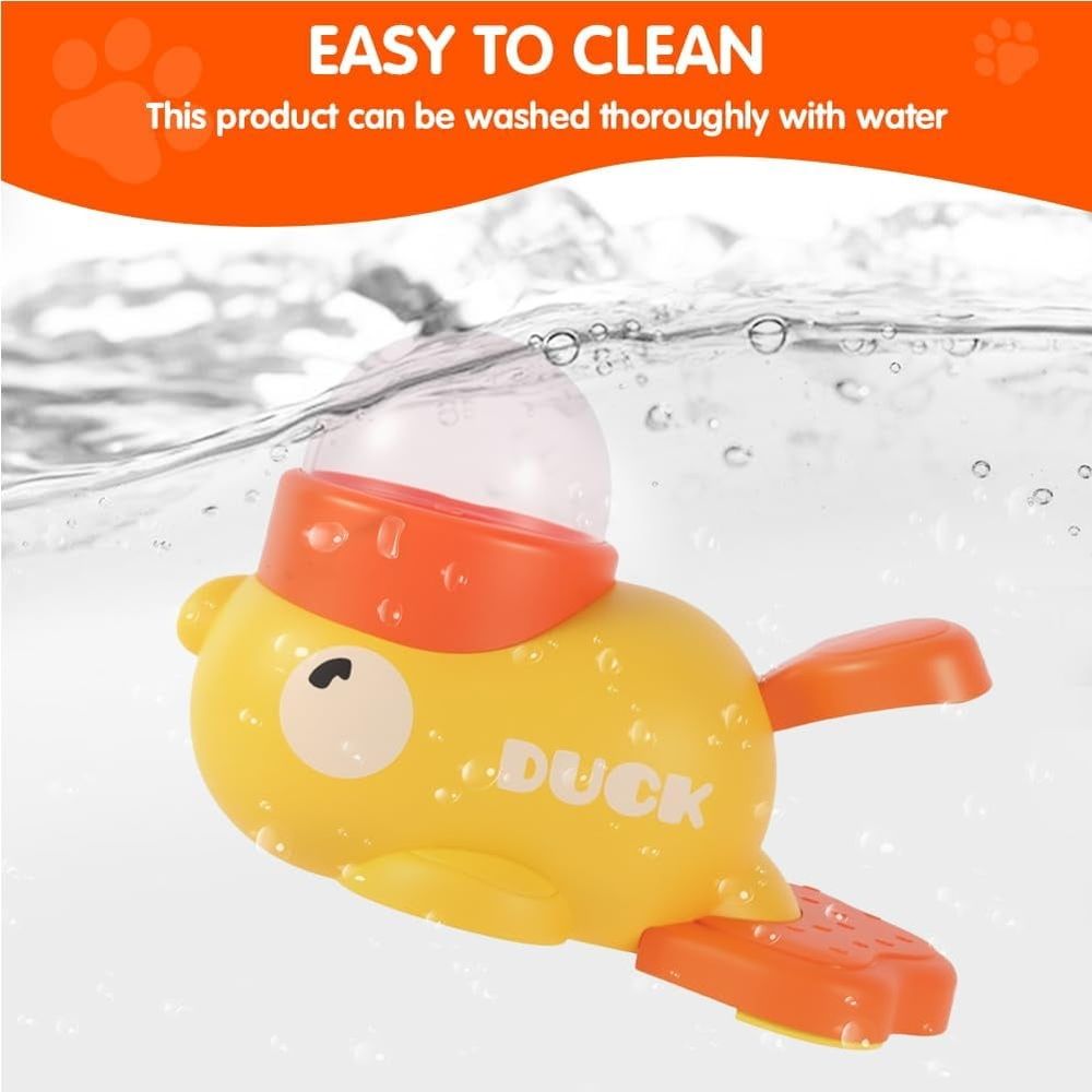 Duck Cat Treat Dispenser, Interactive Slow Feeder Puzzle Toy with Adjustable Openings for Dogs and Cats, IQ Training Pet Enrichment Toy to Reduce Bloating