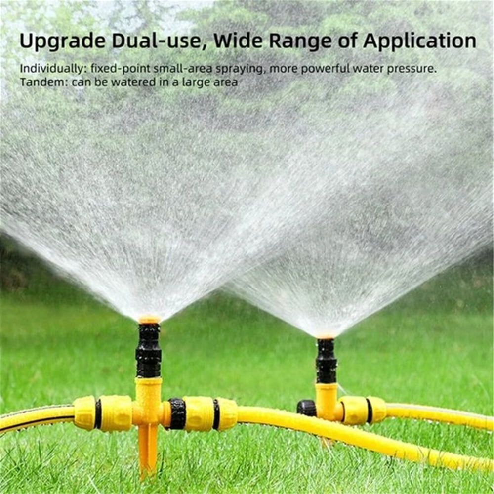3PCS 360 Degree Rotation Auto Irrigation System Garden Lawn Sprinkler Set for Patio Garden Watering