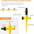 3PCS 360 Degree Rotation Auto Irrigation System Garden Lawn Sprinkler Set for Patio Garden Watering