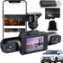 New Four-Record Monitoring Driving Recorder, 360° Full View Car 4 Channel Dashcam System, 1080P HD with Infrared Lamps Night Vision, Parking Mode, Loop Recording, 64 128GB Card