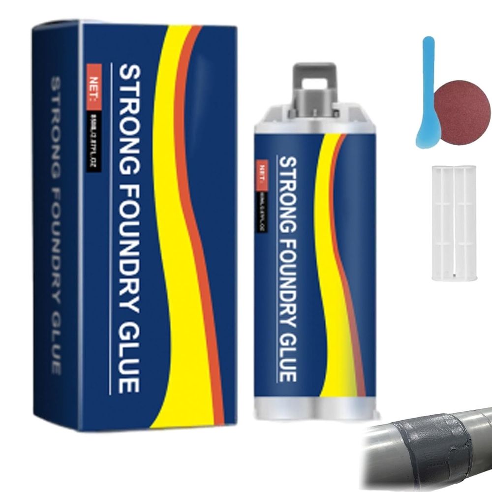 Super Glue, Strong Foundry Glue for Metal, Metal Repair Glue, High Temperature Resistant Casting Repair for Metal Defects and Repairs
