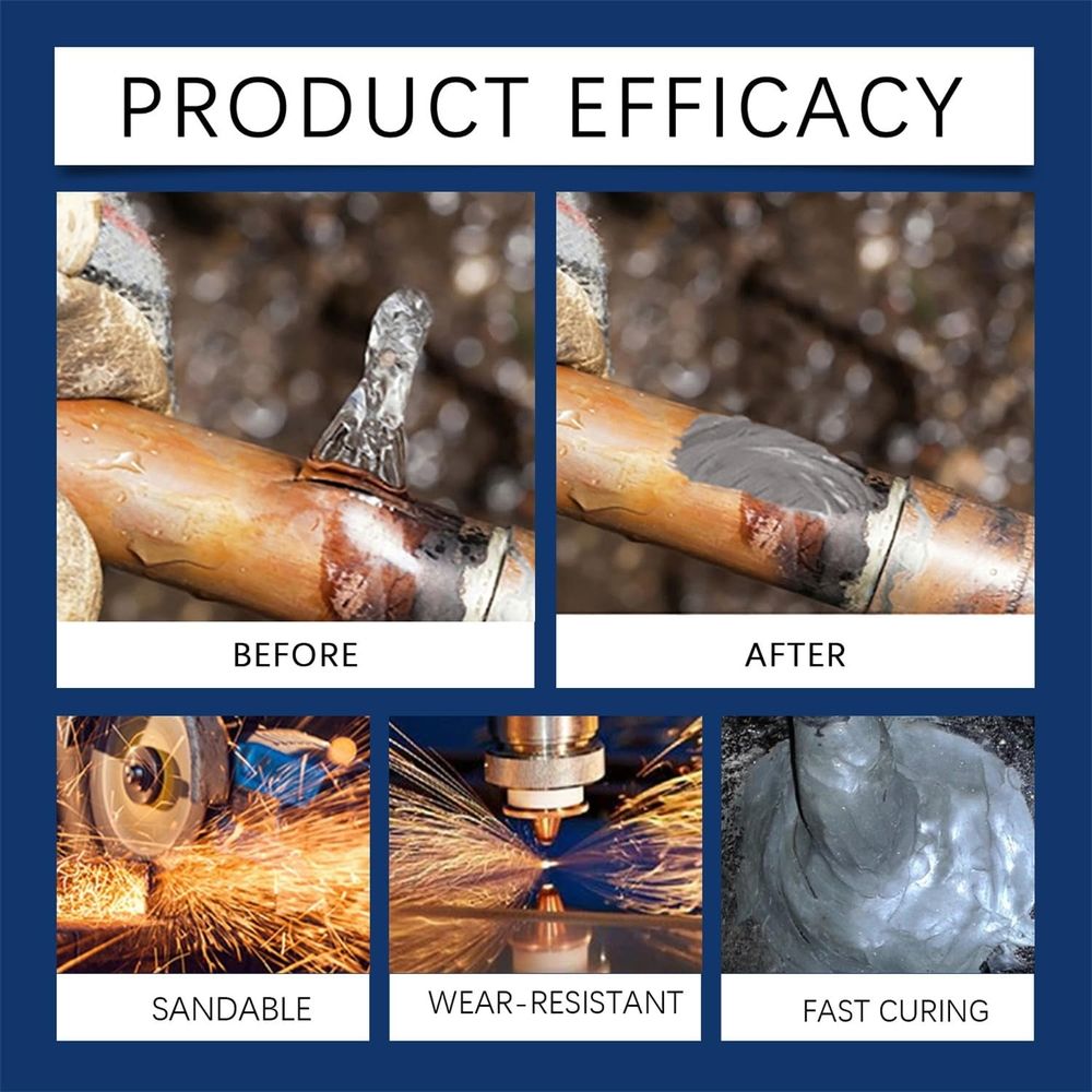 Super Glue, Strong Foundry Glue for Metal, Metal Repair Glue, High Temperature Resistant Casting Repair for Metal Defects and Repairs