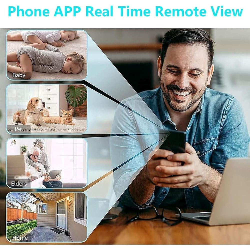Magnetic Mini Security Camera, Security Camera, Mini Camera Wireless with Night Vision 1080p HD for Outdoor Indoor