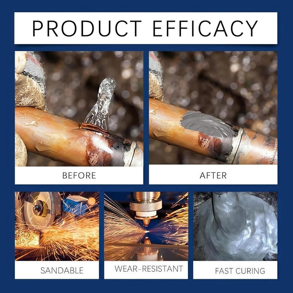 Metal Foundry Glue Set, Strong Foundry Glue for Metal, Enhanced Casting Glue, Professional Grade Adhesive for Metals, Plastic and Steel Crack Repair, DIY Crafts, Cold & Heat Resistant
