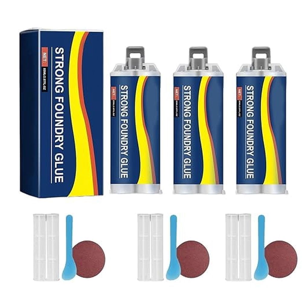 Strong Foundry Glue for Metal, High Temp Metal Repair Glue - Iron-Like Strength, Enhanced Casting Glue, Repair Paste for Metal, Plastic and Steel Crack Repair, Cold & Heat Resistant, Quick