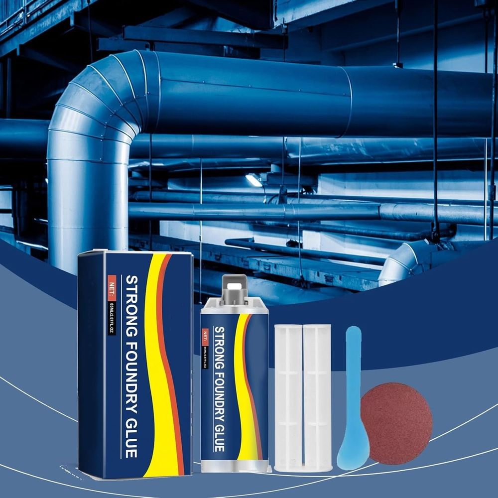 Strong Foundry Glue for Metal, High Temp Metal Repair Glue - Iron-Like Strength, Enhanced Casting Glue, Repair Paste for Metal, Plastic and Steel Crack Repair, Cold & Heat Resistant, Quick