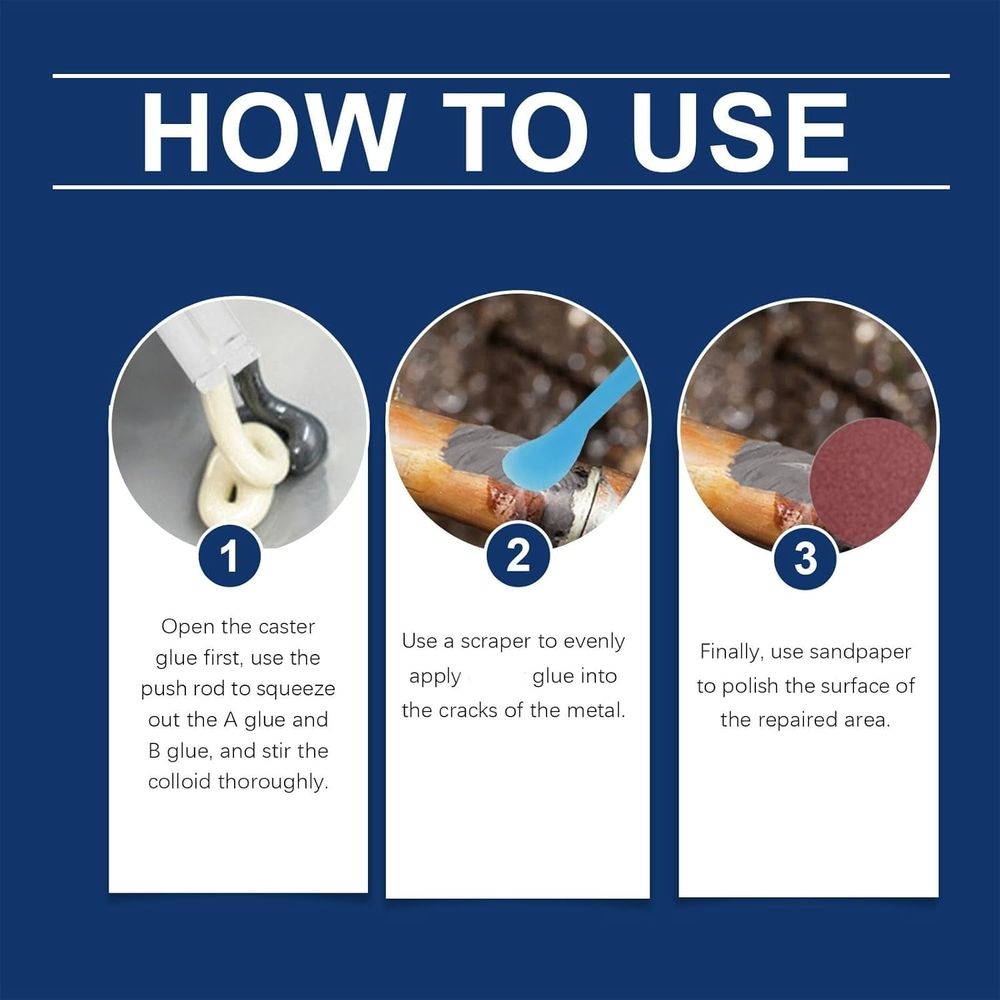 Strong Foundry Glue for Metal, High Temp Metal Repair Glue - Iron-Like Strength, Enhanced Casting Glue, Repair Paste for Metal, Plastic and Steel Crack Repair, Cold & Heat Resistant, Quick