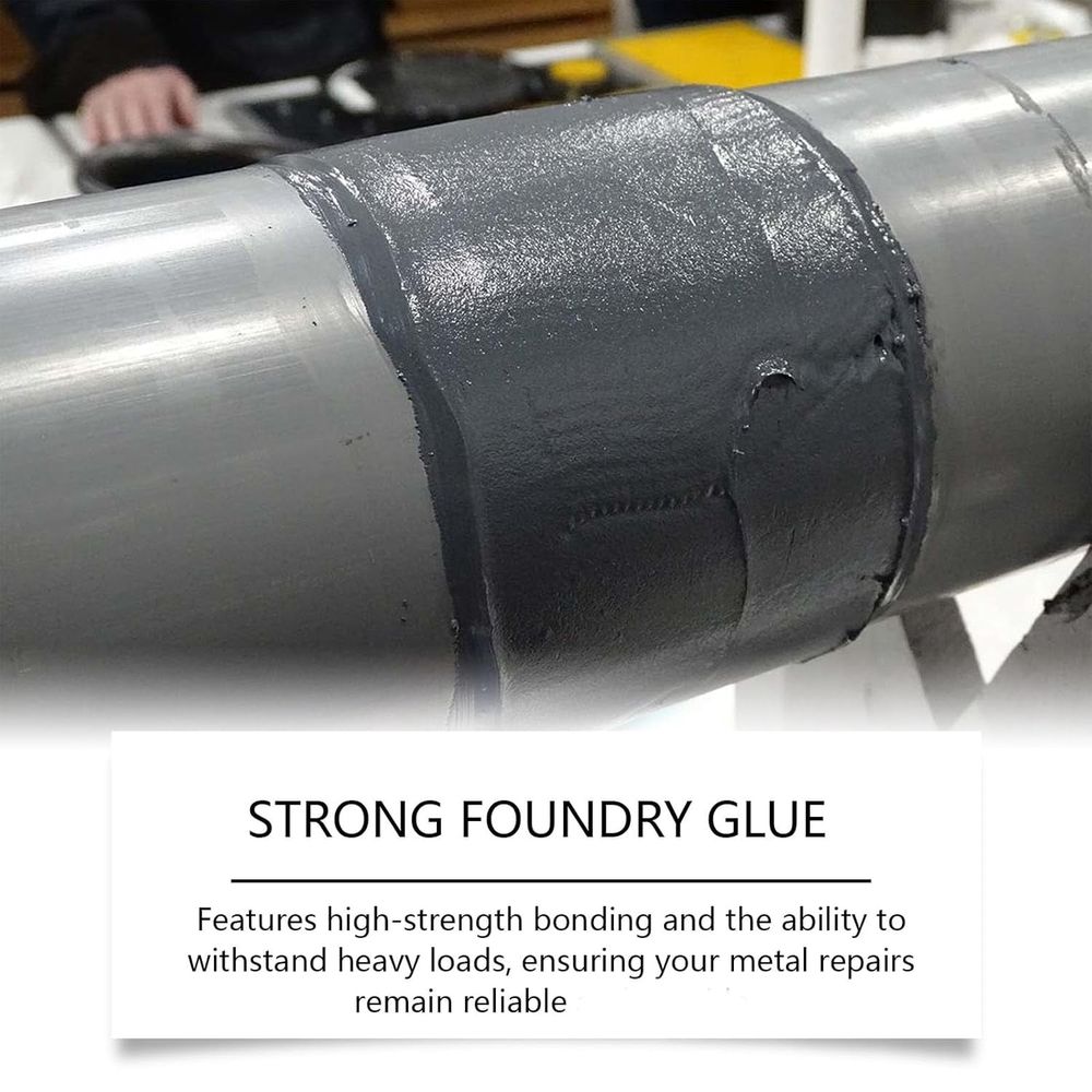 Strong Foundry Glue for Metal, High Temp Metal Repair Glue - Iron-Like Strength, Enhanced Casting Glue, Repair Paste for Metal, Plastic and Steel Crack Repair, Cold & Heat Resistant, Quick