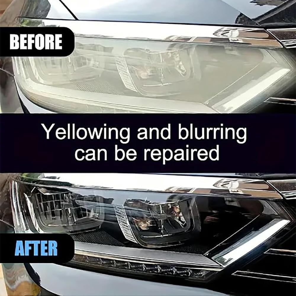 Headlight Restoration Wipes Kit, Ceramic Car Headlight Restoration Kit, 5-Minute Quick Repair Kits, Headlights Polish No Power Tools Required, for Cars & Truck & Motorcycle