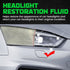 Headlight Restoration Fluid for Automobiles, Car Headlight Restoration Kit, Upgraded Headlight Restoration Coating Spray Kit, for Repair of Scratch,Yellowed, Haze