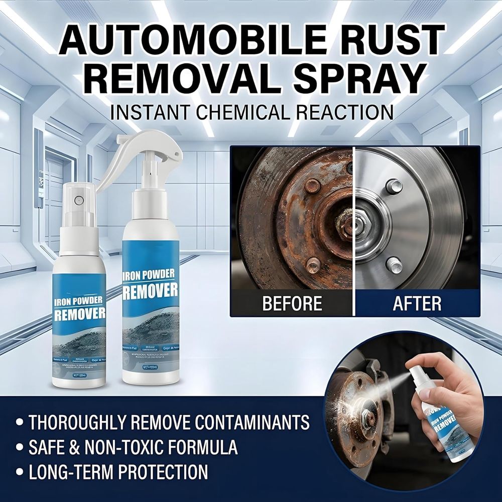 Multi-functional Quick-Acting Rust Removal Spray, 100 Ml Large Capacity Fast Acting Rust Remover Spray, Application for Metal Bikes Tools Tools Cars & Household Surfaces.