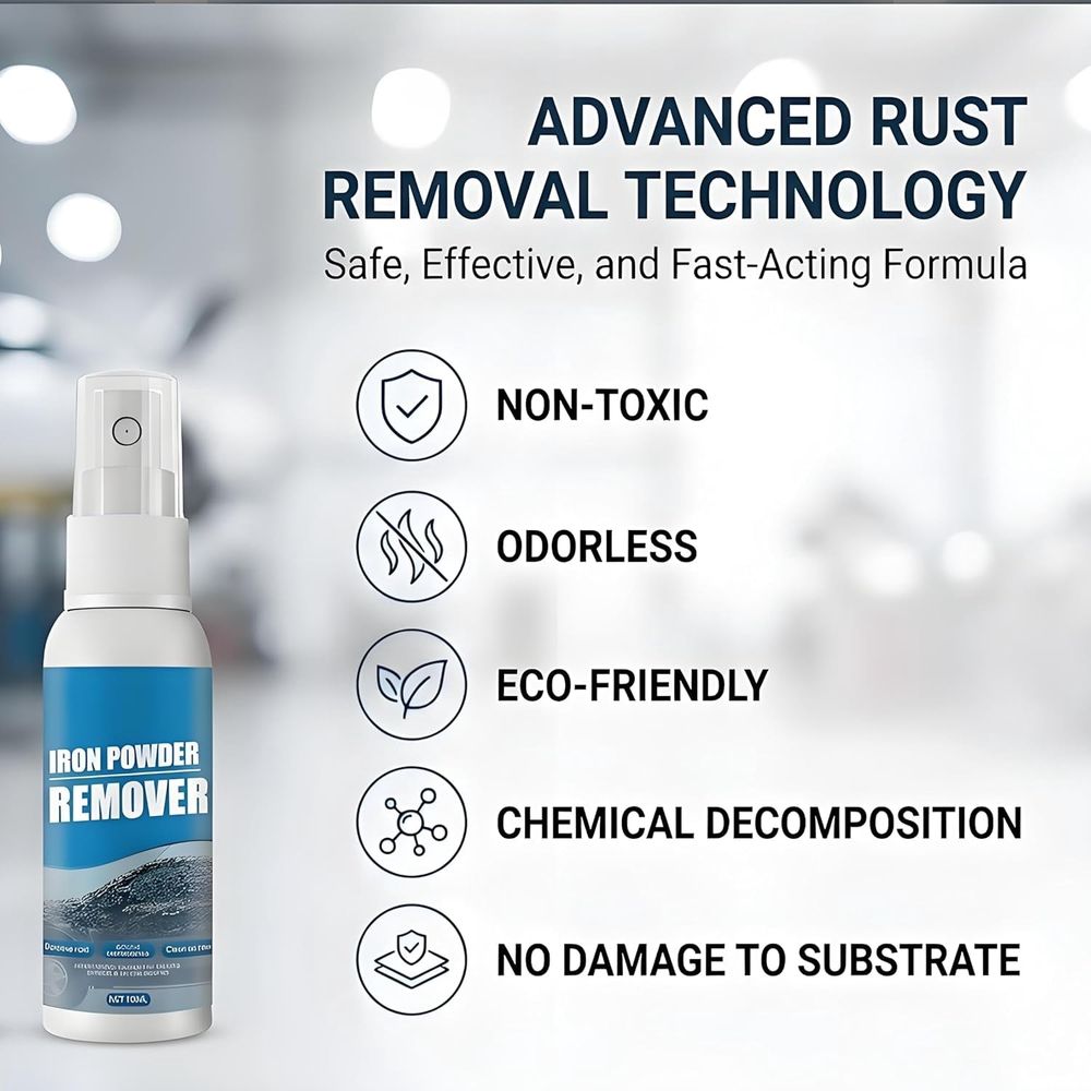 Multi-functional Quick-Acting Rust Removal Spray, 100 Ml Large Capacity Fast Acting Rust Remover Spray, Application for Metal Bikes Tools Tools Cars & Household Surfaces.