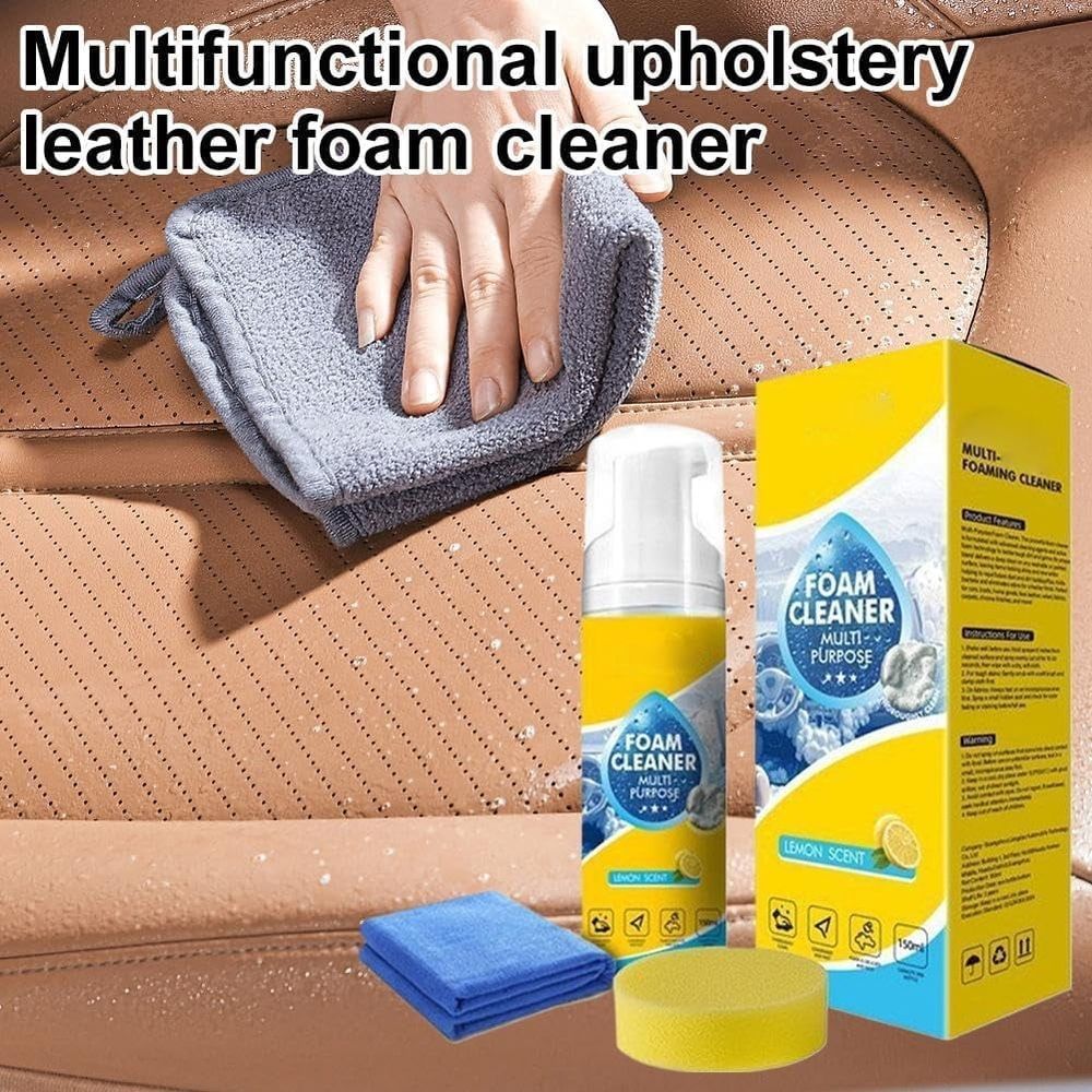 Powerful & Multipurpose Car Interior Foam Cleaner,Foam Cleaner Multi Purpose,Deep Clean Car,Kitchen,Bathroom