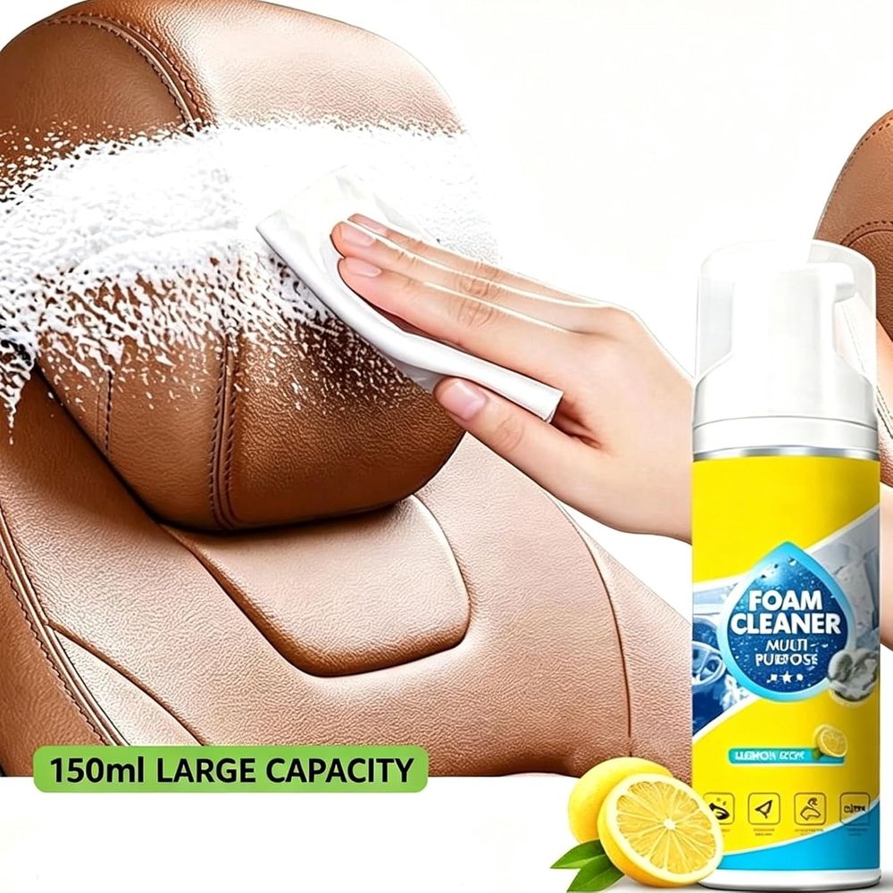 Multifunctional Foam Cleaner, Powerful & Multipurpose Car Interior Foam Cleaners, All-Purpose Rinse-Free Foam Cleaner Spray, for Car, Kitchen, Bathroom