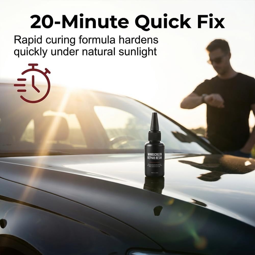 Windshield Crack Repair Kit,  New Windshield Chip Repair Kit, Glass Repair Liquid for Cracks, Car Glass Repair Kit for Windshields, Mirrors, Glasses, All Crack Types