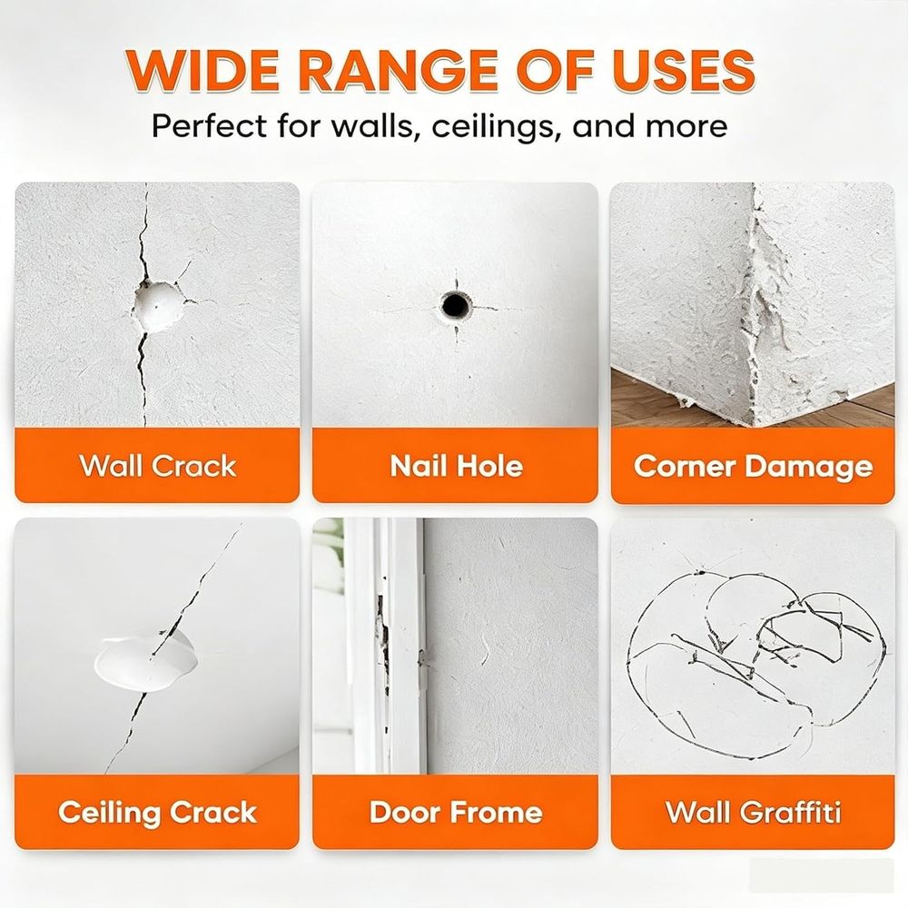 Drywall Patch Repair Kit,Wall Mending Agent,Wall Crack Repair Paste,250g,Multi-Functional Quick-Drying Wall Mending Agent,Waterproof Self-Adhesive,Wall Fix Tool, Quick DIY Fix