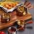 304 Stainless Steel Mini Pan with Wooden Handle 60ml Small Melting Pot for Chocolate Milk Warmer Turkish Coffee Maker Sauce Warmer Oil Heating Cup Reusable Hot Pot for Kitchen Stovetop - 1 Piece