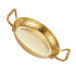 Stainless Steel Cooking Pan with Smooth Handles, Golden Paella Pan for Household Use, and Easy to Clean