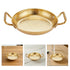 Stainless Steel Cooking Pan with Smooth Handles, Golden Paella Pan for Household Use, and Easy to Clean