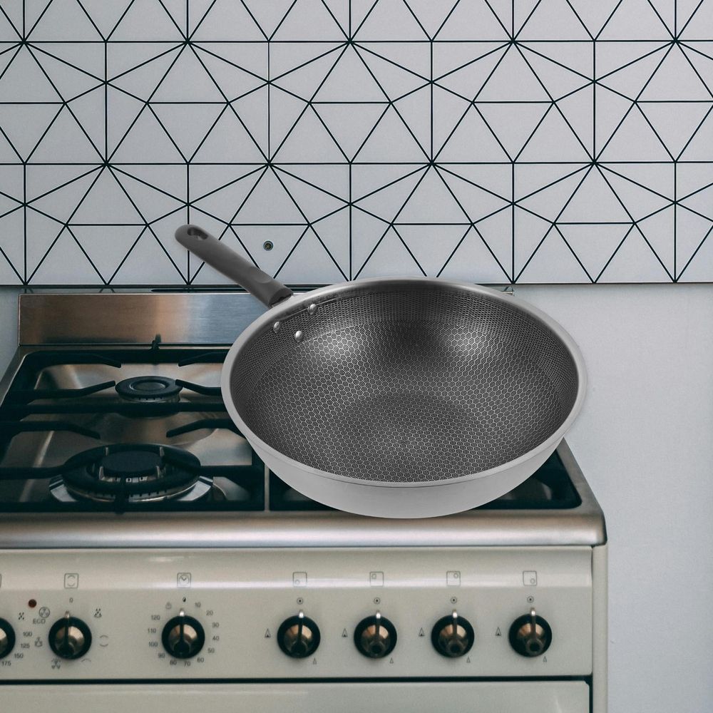 Honeycomb Stainless Steel Nonstick Fry Pan for Efficient Searing and Frying, Cookware for Everyday Use