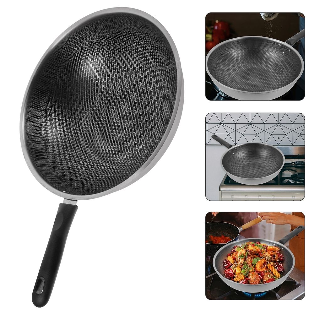 Honeycomb Stainless Steel Nonstick Fry Pan for Efficient Searing and Frying, Cookware for Everyday Use