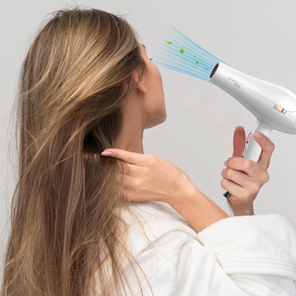 High-Power Hair Dryer For Home Use, With Blue Light Technology, Salon-Quality Blow Dryer With Hot And Cold Settings