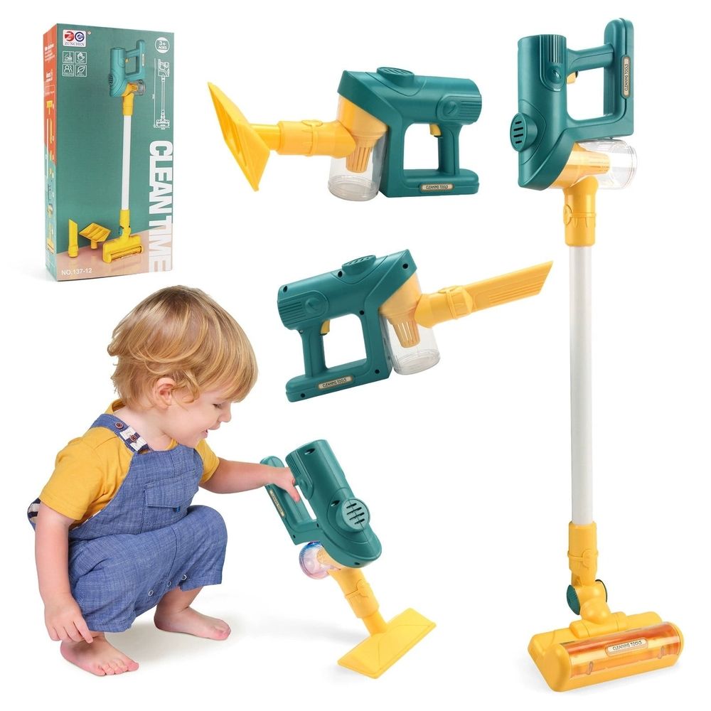 Kids Vacuum, 3-in-1 Kids Vacuum That Really Works, Working Toddler Vacuum Cleaner with Real Suction, for Realistic Play